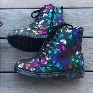 MIA Kids Boots with Multicolor Butterfly Design